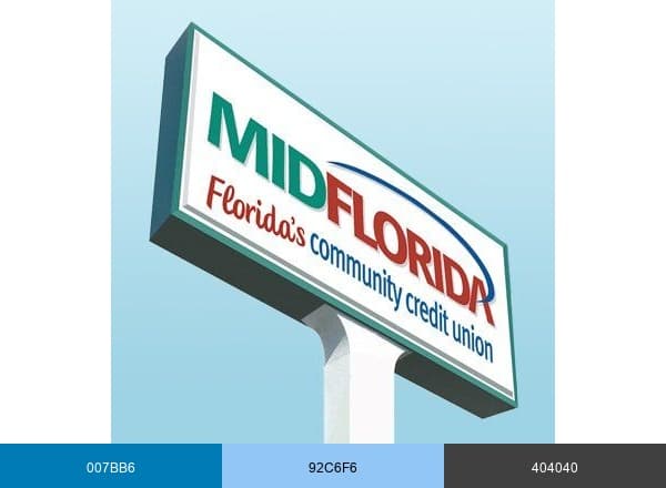 MIDFLORIDA Credit Union brand color palette