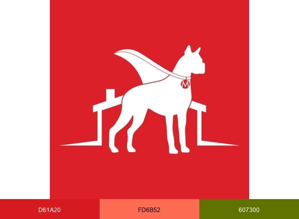 Mighty Dog Roofing brand color palette