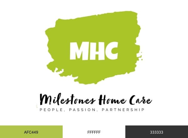 Milestones Home Care brand color palette