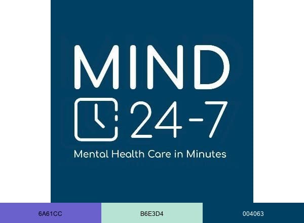 MIND 24-7 brand color palette