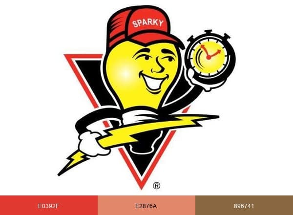 Mister Sparky brand color palette