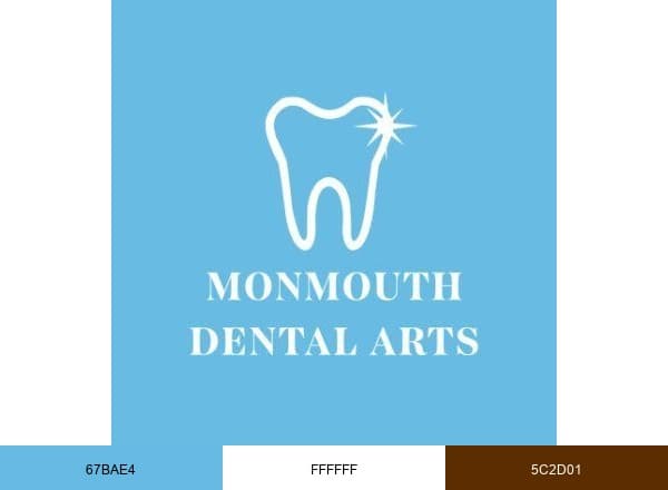 Monmouth Dental Arts brand color palette