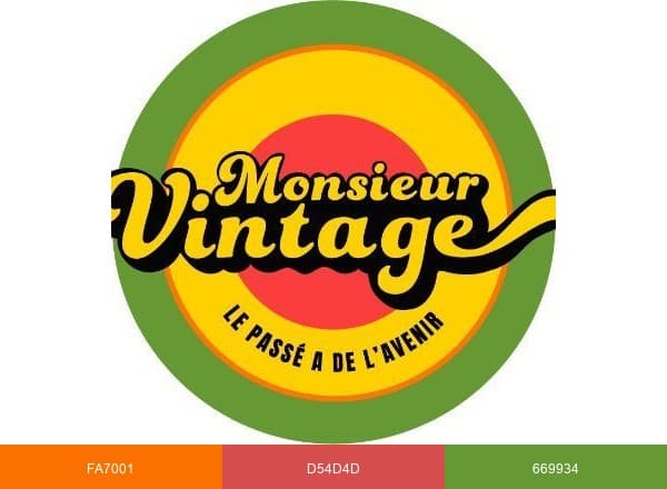 Monsieur Vintage brand color palette