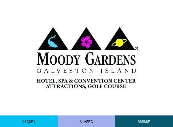 Moody Gardens brand color palette