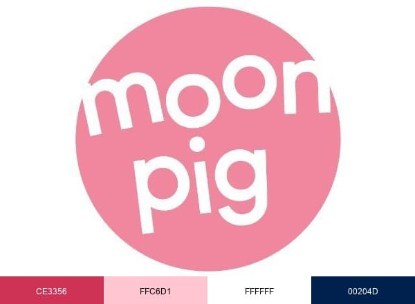 Moonpig brand color palette