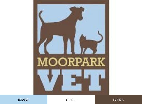 Moorpark Veterinary brand color palette