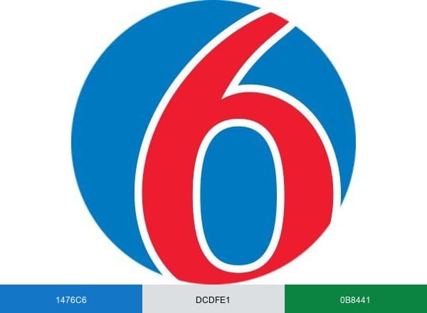 Motel 6 brand color palette