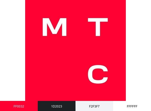 МТС brand color palette