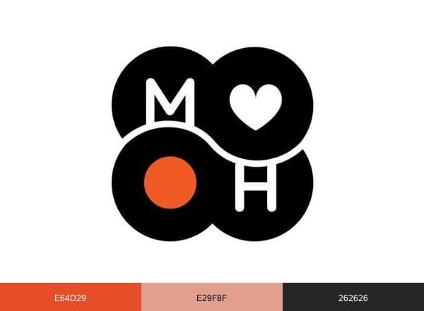 MusicHeartsFM brand color palette