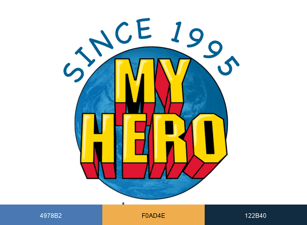 The MY HERO Project brand color palette