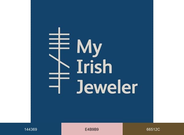 My Irish Jeweler brand color palette