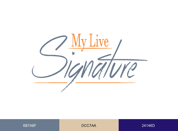 My Live Signature brand color palette