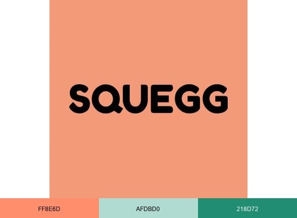 Squegg brand color palette