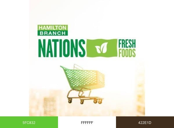 Nations Fresh Food brand color palette