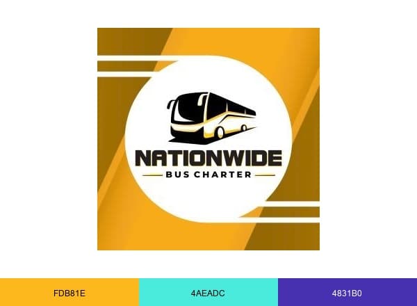 Nationwide Bus Charter brand color palette