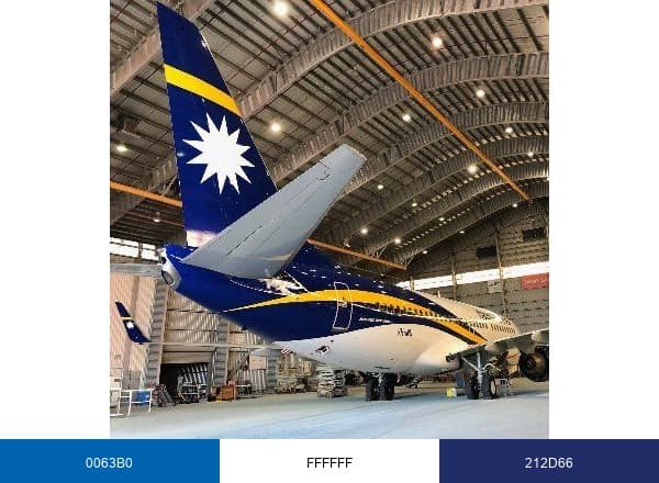 Nauru Airlines brand color palette