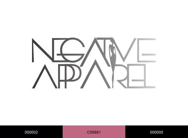 Negative Apparel brand color palette