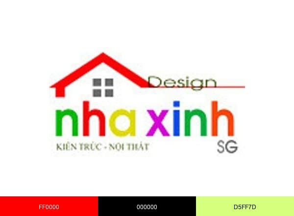 Nhà Xinh Design brand color palette