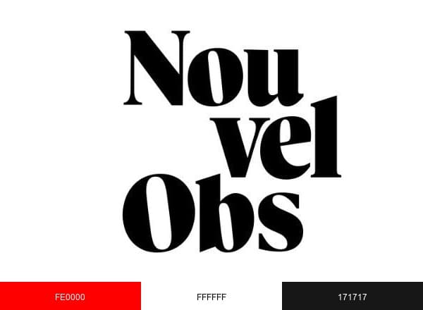 Le Nouvel Obs brand color palette