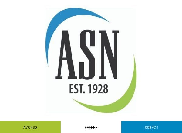 American Society for Nutrition brand color palette