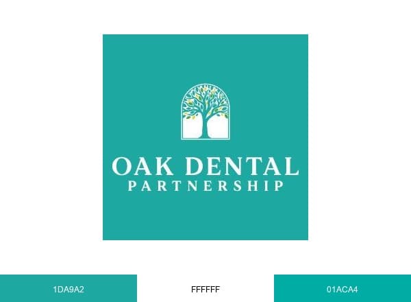 Oak Dental Partnership brand color palette