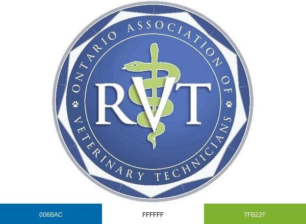 Ontario Association of Veterinary Technicians brand color palette