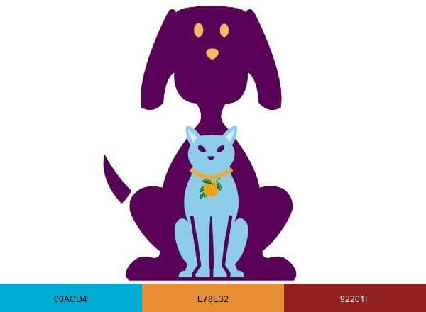 Orange County Animal Services brand color palette