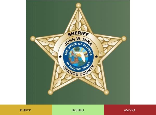 Orange County Sheriff's Office brand color palette