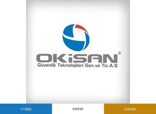 Okisan Güvenlik brand color palette