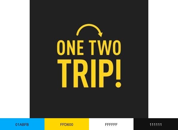 OneTwoTrip brand color palette