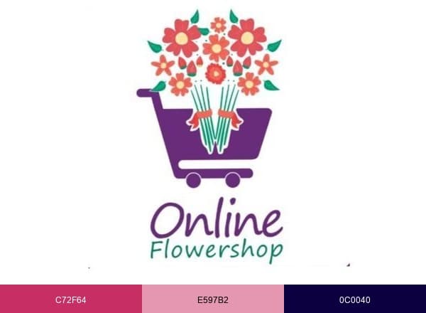 Online Flower Shop Dubai brand color palette