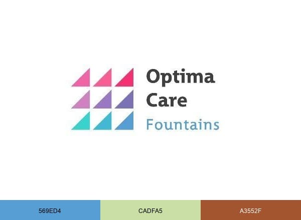 Optima Care Fountains brand color palette