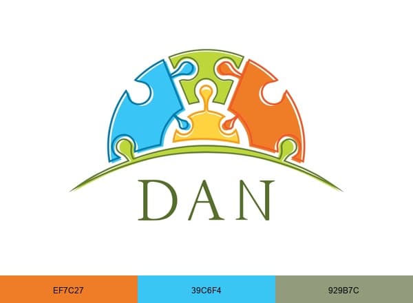 Organizacija Dan brand color palette