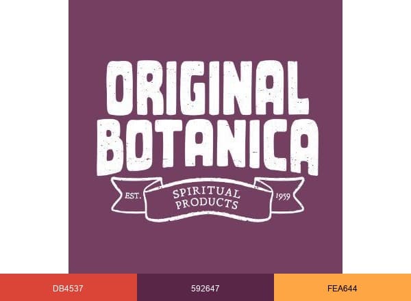 Original Botanica brand color palette