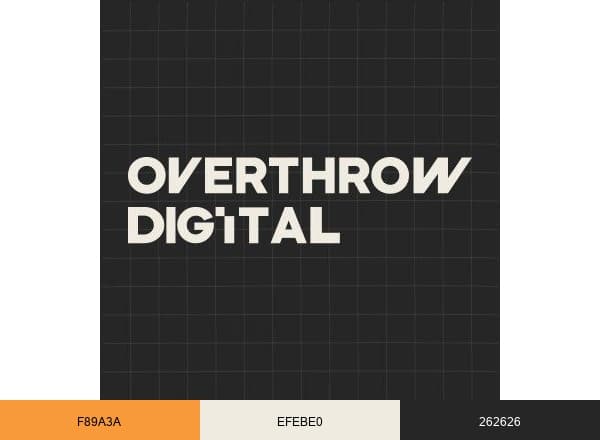 Overthrow Digital brand color palette