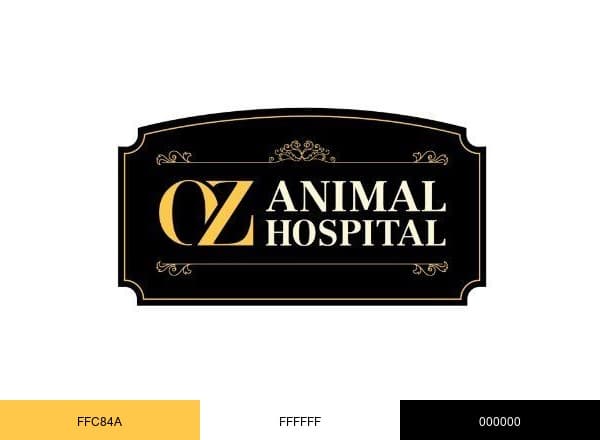 Oz Animal Hospital brand color palette