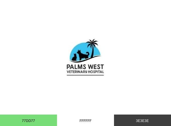 Palms West Veterinary Hospital brand color palette