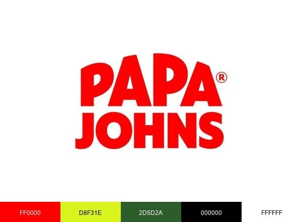 Papa John's brand color palette