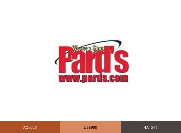 Pards Western Shop brand color palette