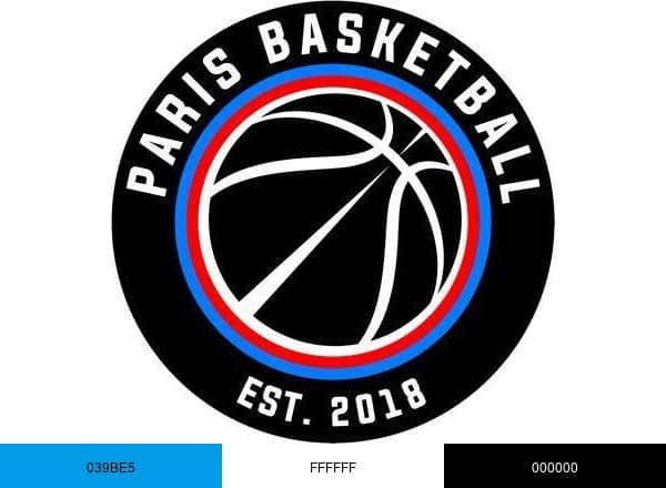 Paris Basketball brand color palette