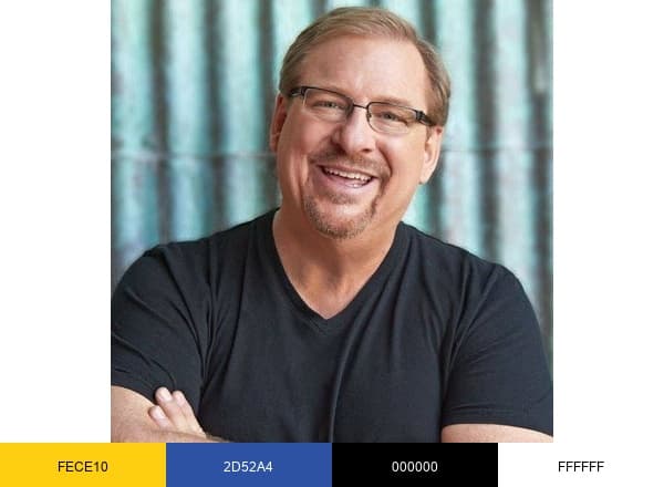 Pastor Rick's brand color palette