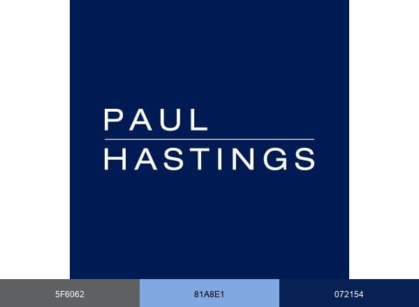 Paul Hastings brand color palette