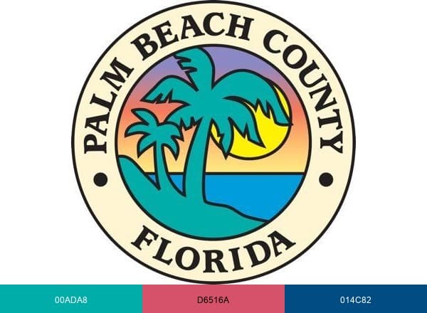 Palm Beach County brand color palette