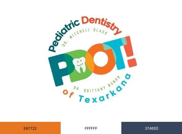 Pediatric Dentistry of Texarkana brand color palette