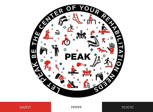 Peak Physical Therapy brand color palette