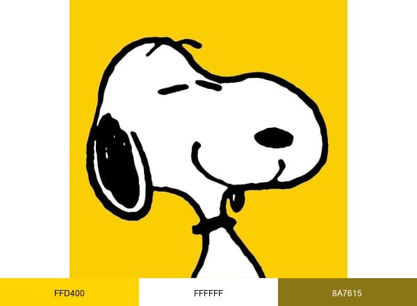 Peanuts brand color palette