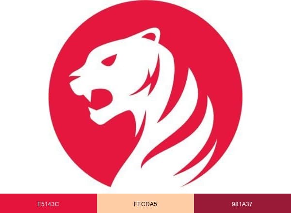 Pei Wei Asian Kitchen brand color palette
