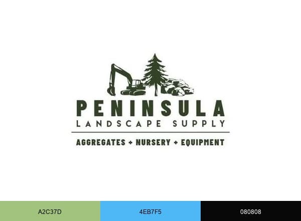 Peninsula Landscape Supply brand color palette