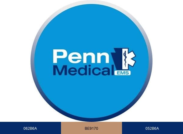 Penn Medical EMS brand color palette