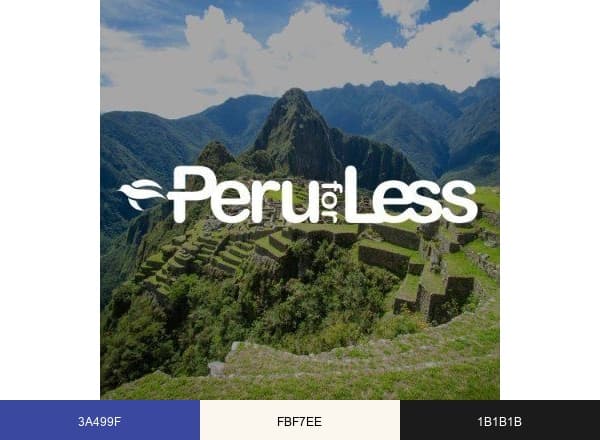 Peru For Less brand color palette
